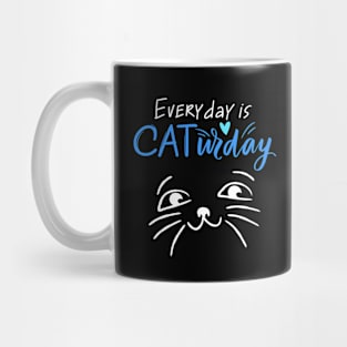 Everyday Is Caturday Quote For Cat Lovers Mug